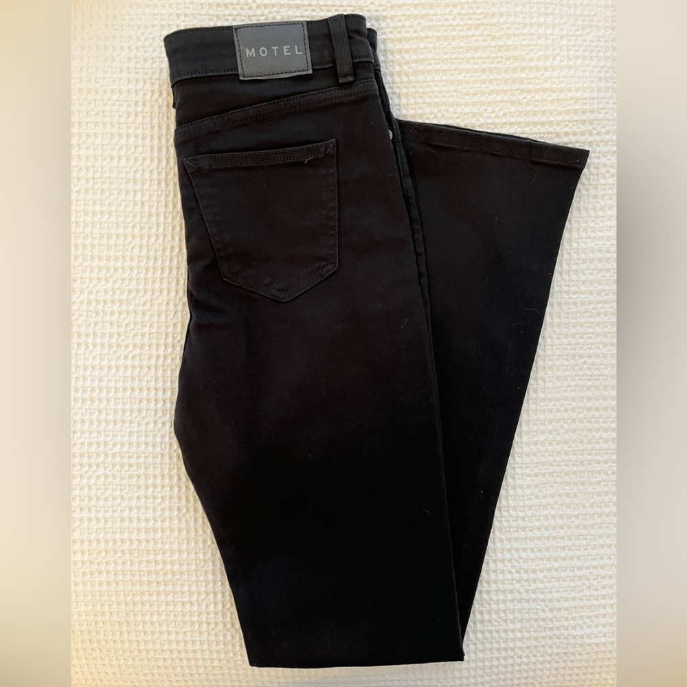Motel Rocks Black Straight Leg Jeans